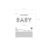 Ezüst fólia lufi BABY 262x86 cm – dekoráció babaszületésre