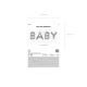 Ezüst fólia lufi BABY 262x86 cm – dekoráció babaszületésre