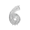 Ezüst keret 6-os számú lufikhoz, 126 cm – DIY ünnepi dekoráció