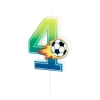 Lumânare pentru tort Fotbal cifra 4