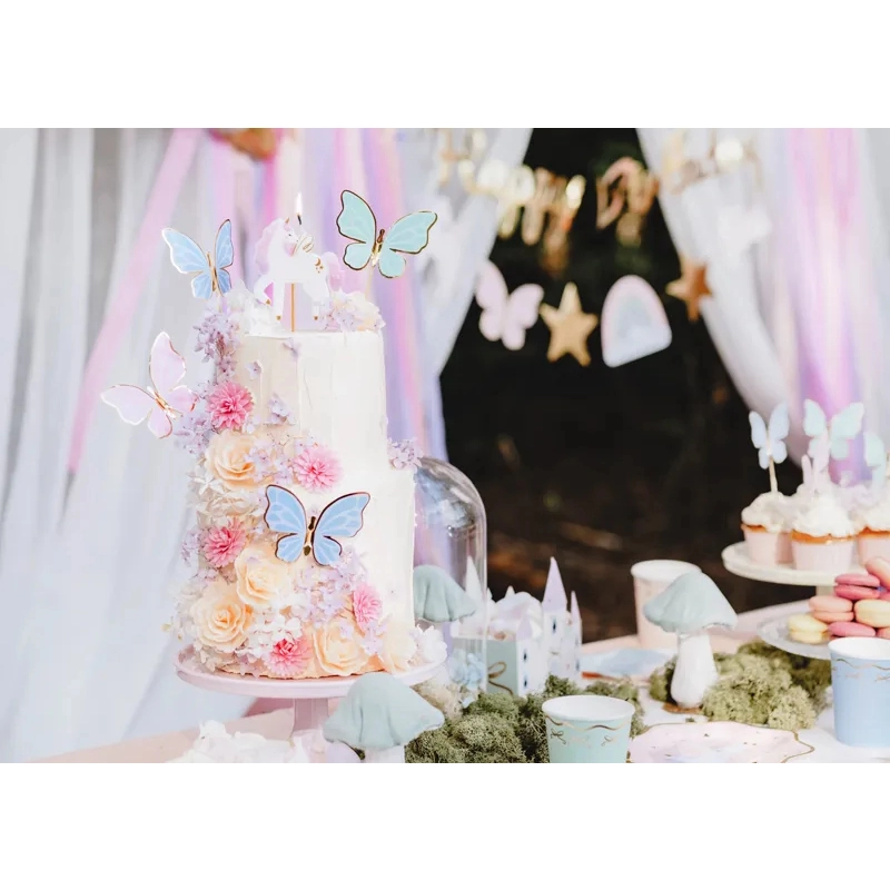 Unikornis születésnapi tortagyertya, 9 cm