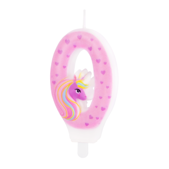 Rojstnodnevna svečka za torto Samorog številka 0