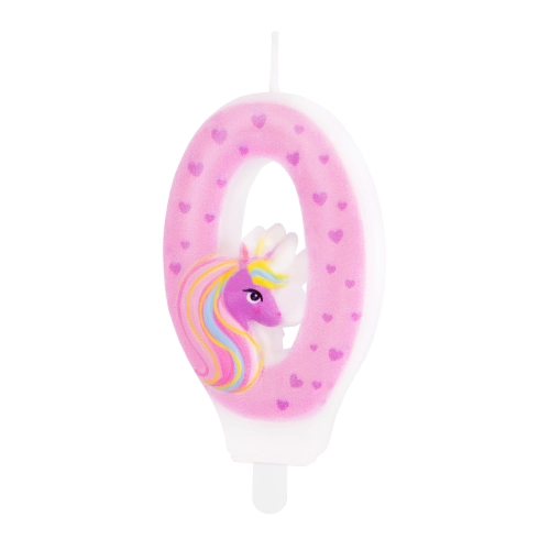 Szülinapi tortagyertya, Egyszarvú – 0 szám