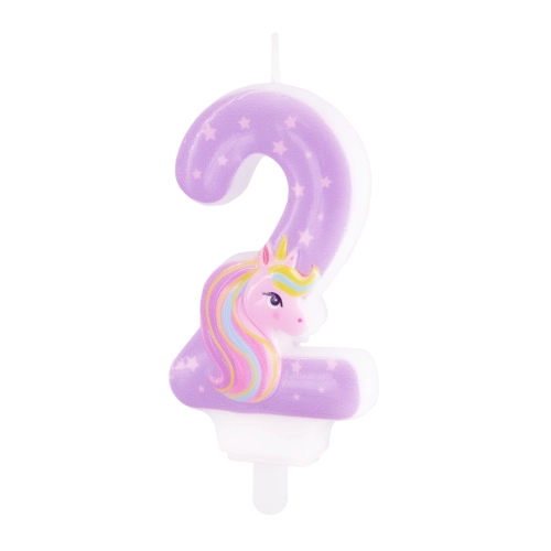 Szülinapi tortagyertya, Unikornis, 2-es szám