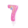 Lumânare aniversară pentru tort Unicorn, cifra 7