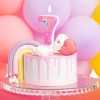 Lumânare aniversară pentru tort Unicorn, cifra 7