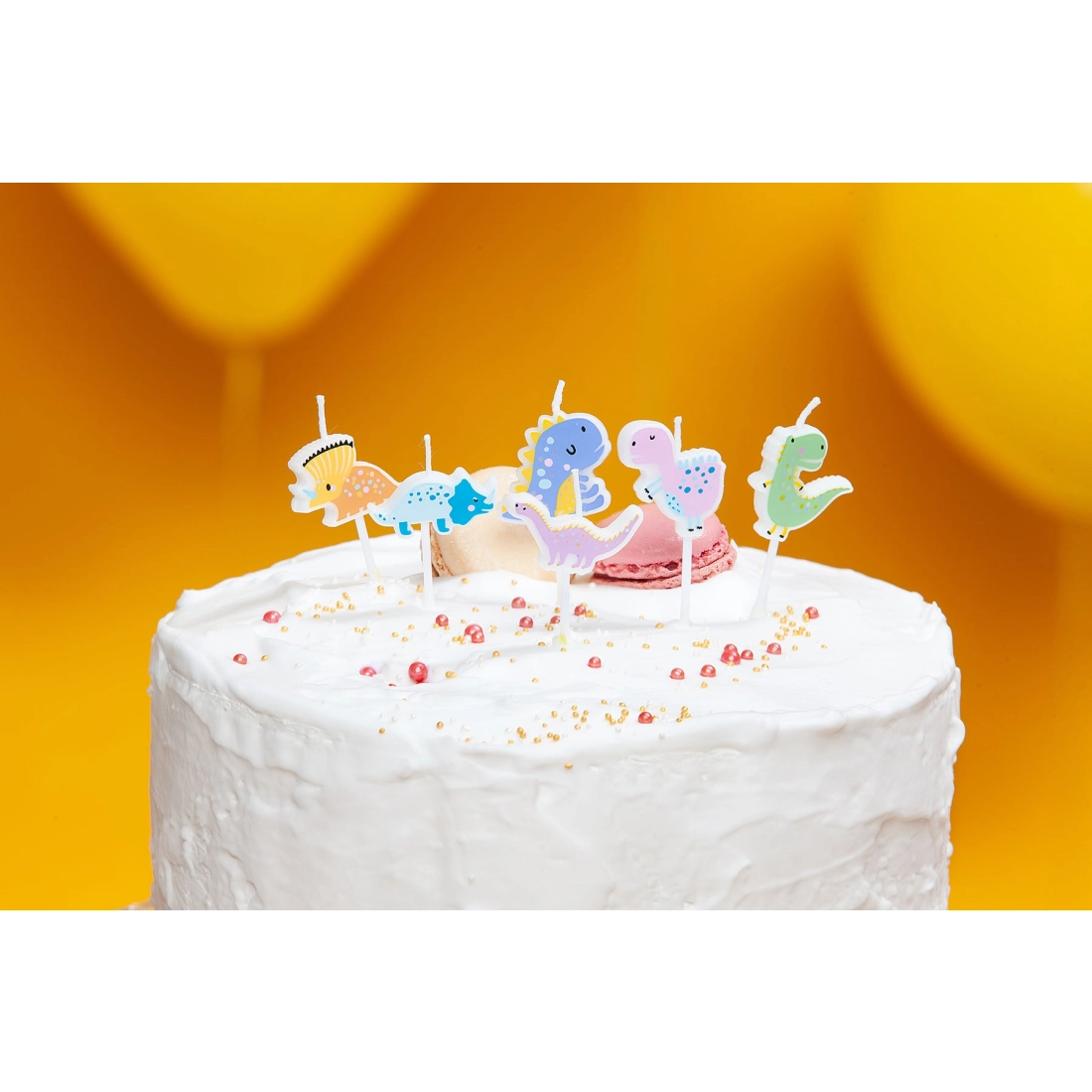 Lumânări pentru tort cu dinozauri, 6 buc.