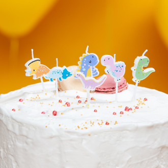 Svečke za torto Dinozavri, 6 kosov