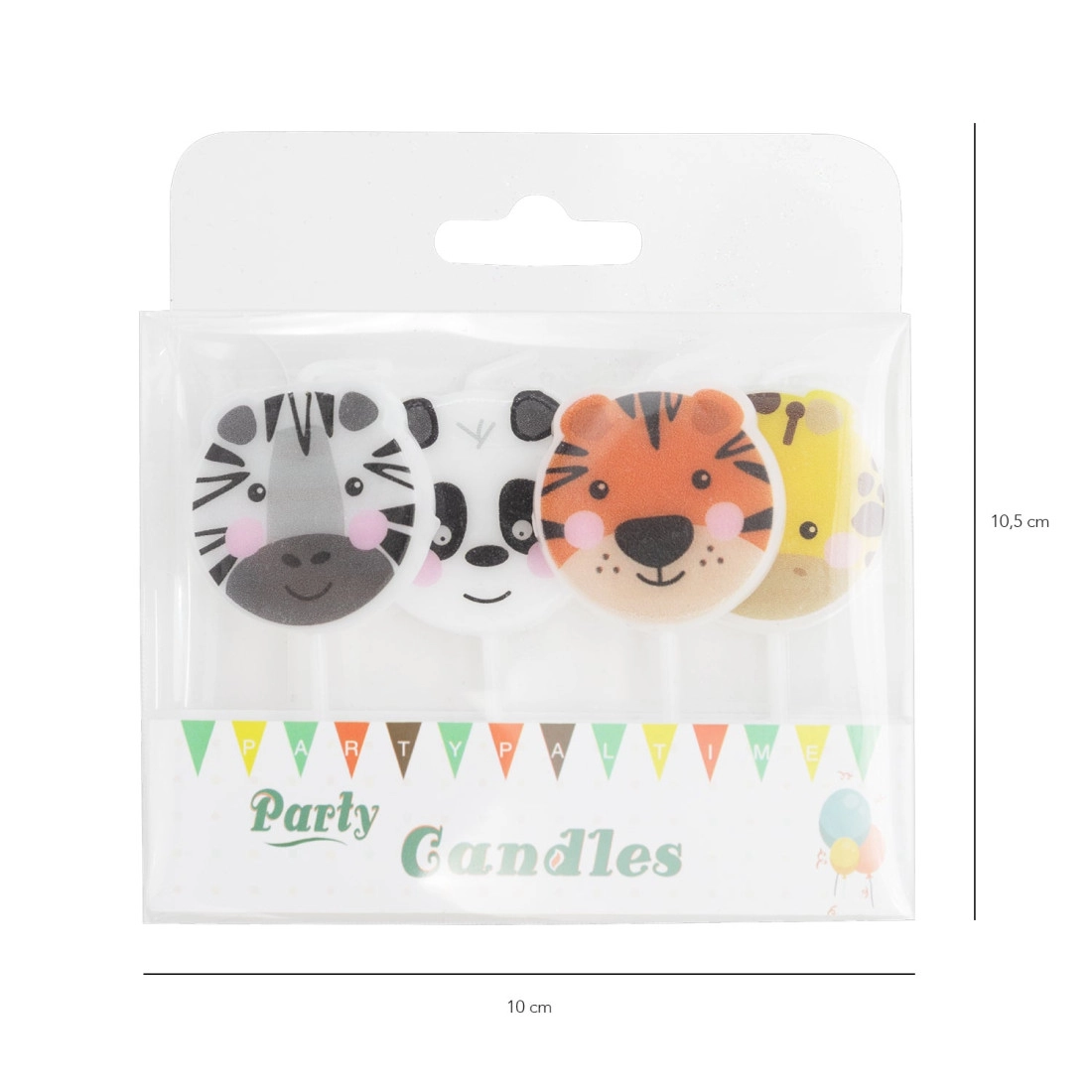 Lumânări pentru tort cu animale Safari, 4 buc.