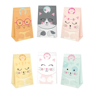 Vrečke za bonbone Muce 6 kosov