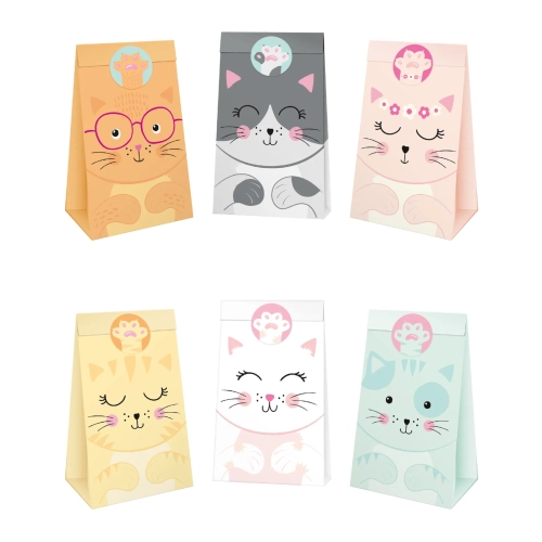 Punguțe pentru bomboane cu pisicuțe, 6 buc.