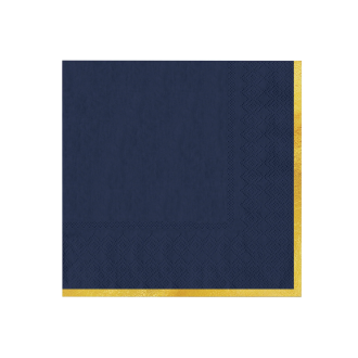 Temno modri prtički z zlatim robom Classic Gold – 10 kosov
