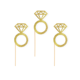 Topperji za dekliščino – zlat prstan, 6 kosov