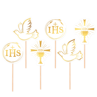 Srebrni disco topperji – komplet 8 kos