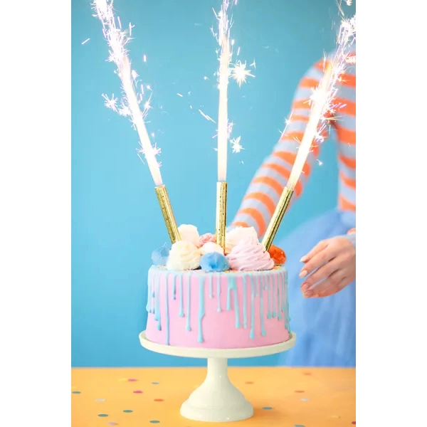 Fântâni pentru tort – aurii, 12 cm, 4 buc.