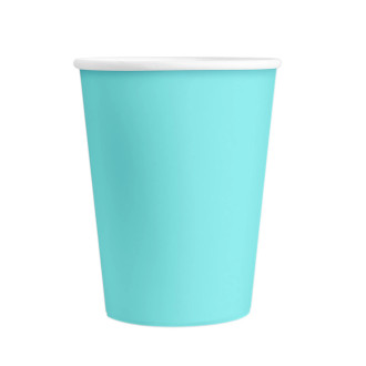 Tyrkysové papierové poháriky 220 ml – balenie 6 ks