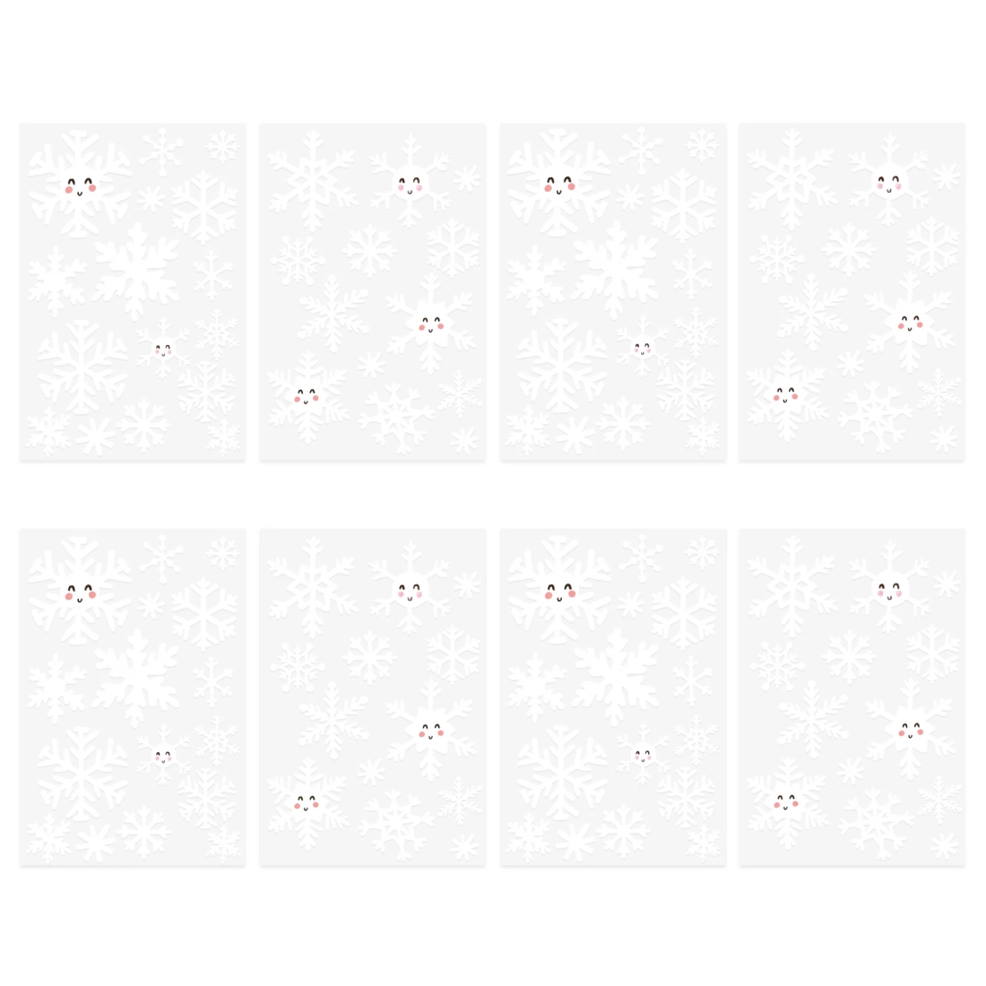 Božićne naljepnice za prozore pahuljice, 120 kom.