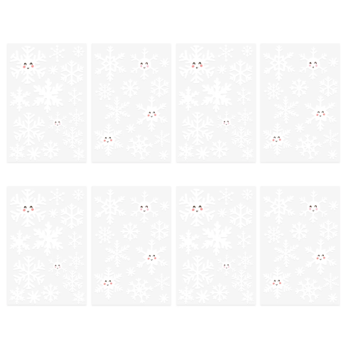 Karácsonyi hópehely ablakmatricák, 120 db