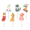 Karácsonyi sütemény- és muffin díszek Állatkák 6 db