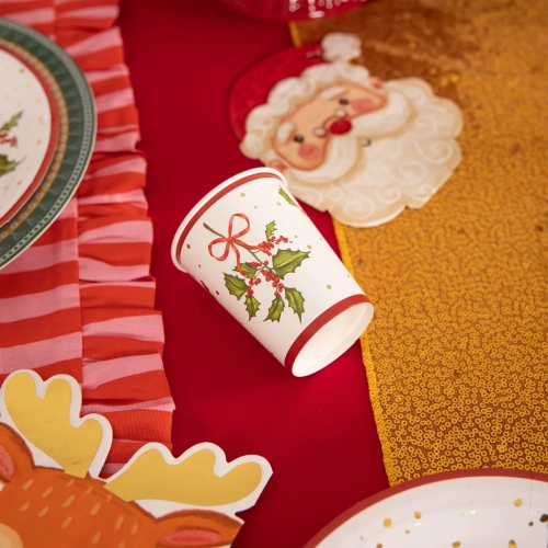 Pahare de hârtie pentru Crăciun 220 ml, 10 buc.