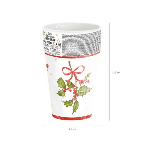Karácsonyi papírpoharak 220 ml, 10 db Karácsonyi papírpoharak 220 ml, 10 db