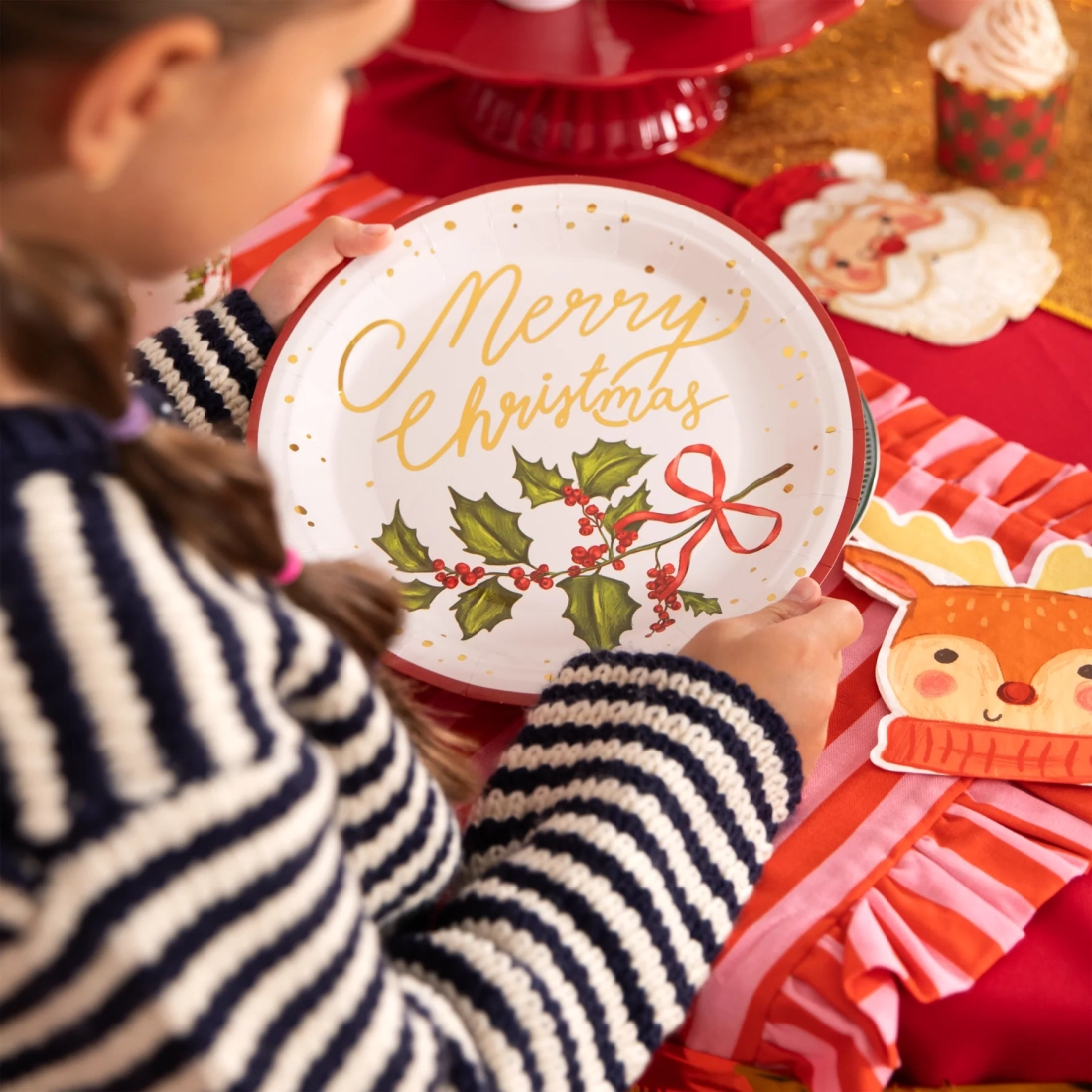 Farfurii de hârtie pentru Crăciun, 10 buc.