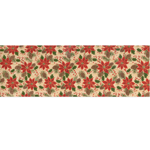 Karácsonyi asztali futó – Karácsonyi rózsák 275 x 28 cm