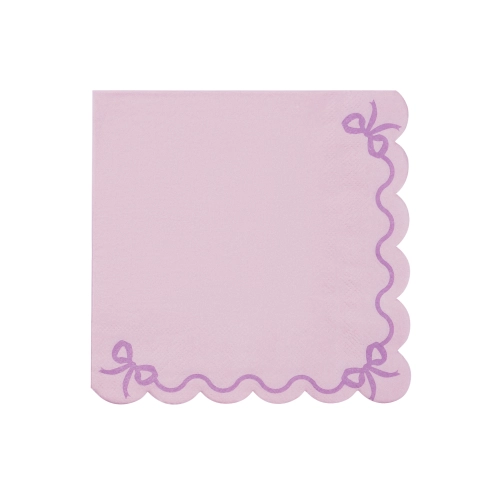 Tovaglioli di carta viola con volant, 33 x 33 cm, 12 pz.