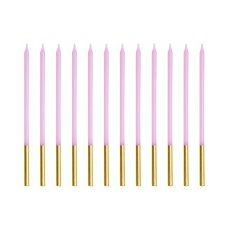 Visoke rojstnodnevne svečke 14 cm – vijolične, 12 kosov