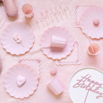 Visoke rojstnodnevne svečke 14 cm – rožnate, 12 kosov