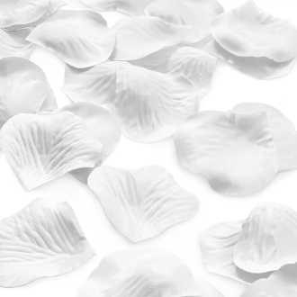 Izstrelitvene konfete – beli cvetni listi, 40 cm