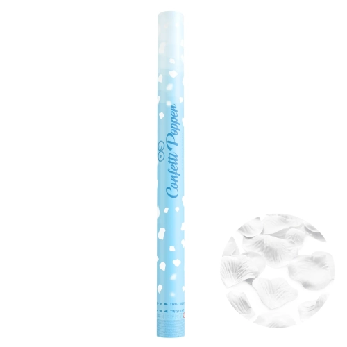 Confetti plictisitoare - petale albe, 60 cm