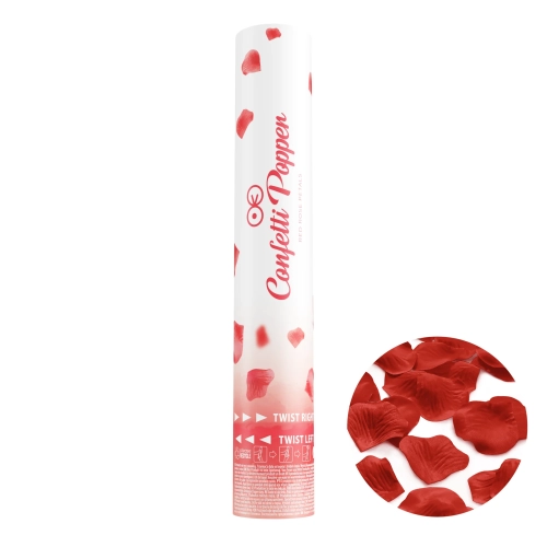 Kilövős konfetti – piros szirmok, 30 cm
