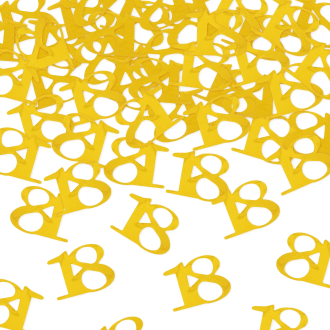 Strelni konfeti številka 18, kovinsko zlata, 40 cm