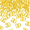 Confetti cu numărul 30, metalic auriu, 40 cm