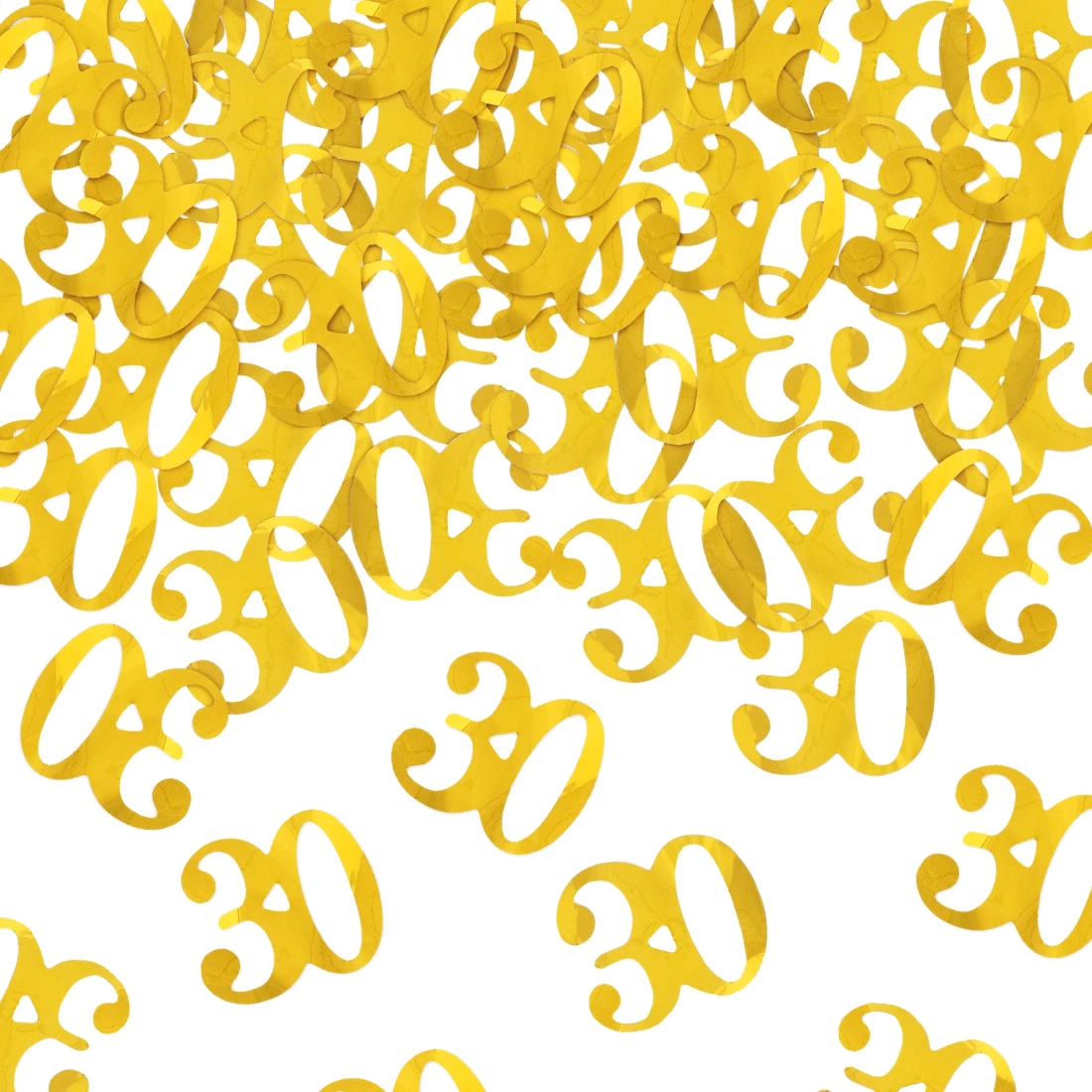 Confetti cu numărul 30, metalic auriu, 40 cm