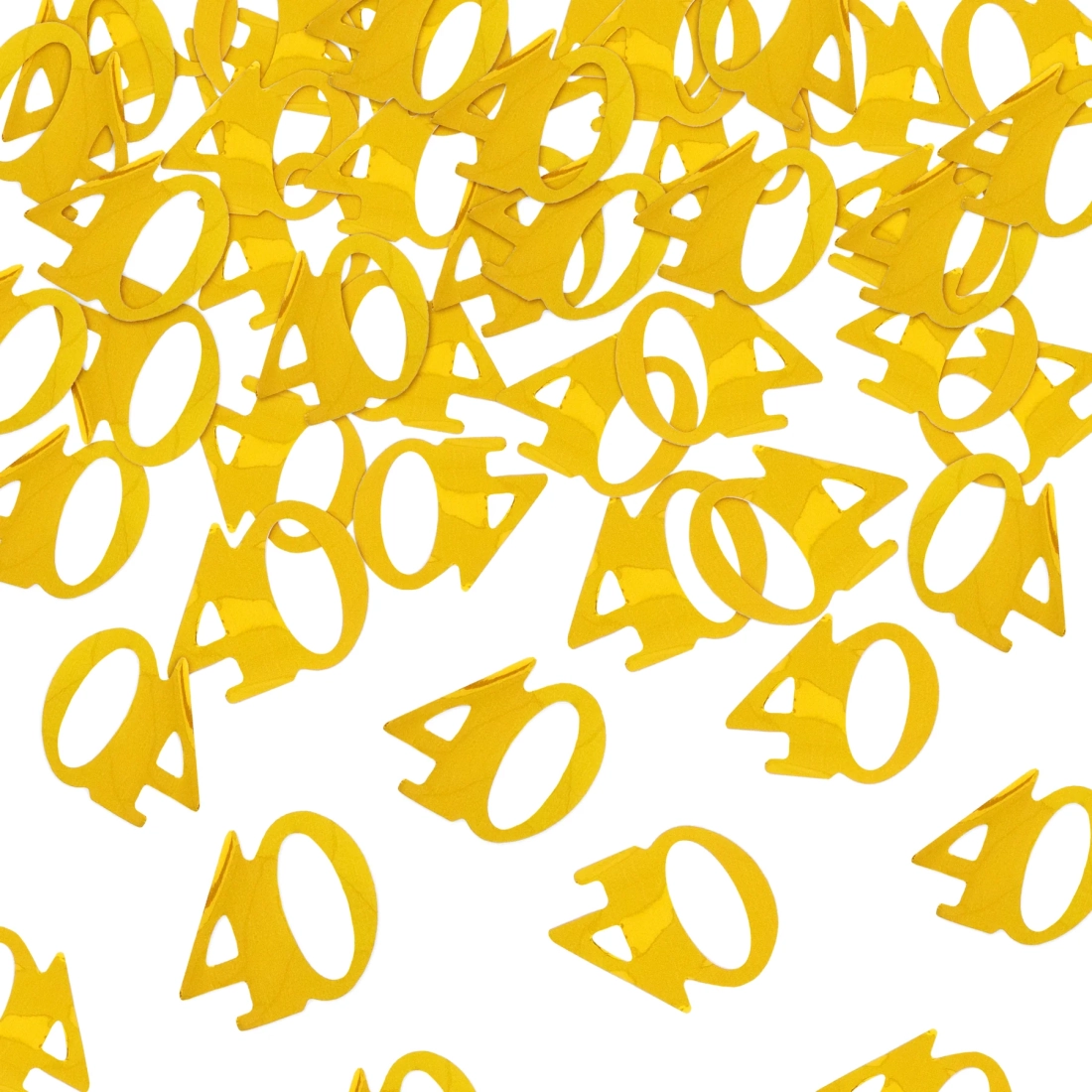 Confetti cu explozie, cifra 40, auriu metalizat, 40 cm