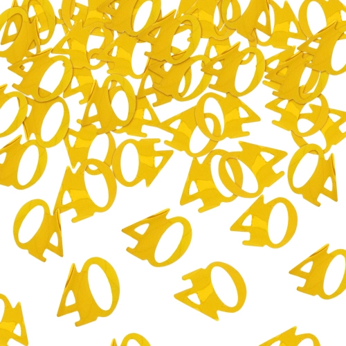 Kilövős konfetti 40-es szám, metál arany, 40 cm
