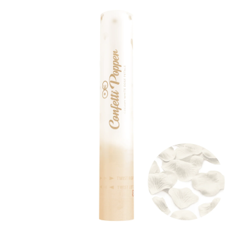 Izstrelitvene konfete cvetni listi vrtnic 30 cm – kremne