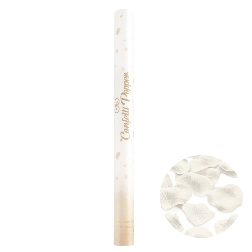 Rózsaszirom kilövő konfetti 60 cm – krém színű