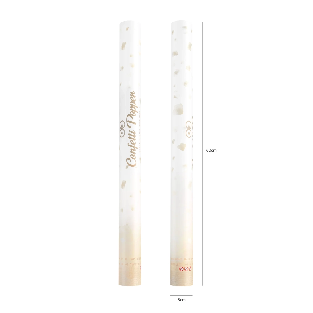 Confetti cu petale de trandafir, 60 cm – crem