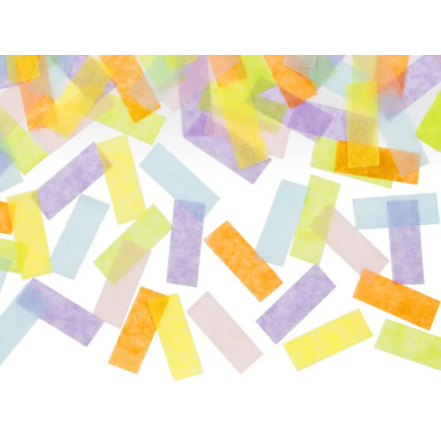 Izstrelitvene konfete – pastelni trakovi, 20 cm