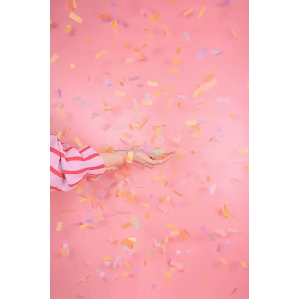 Confetti cu declanșare – dungi pastel, 20 cm