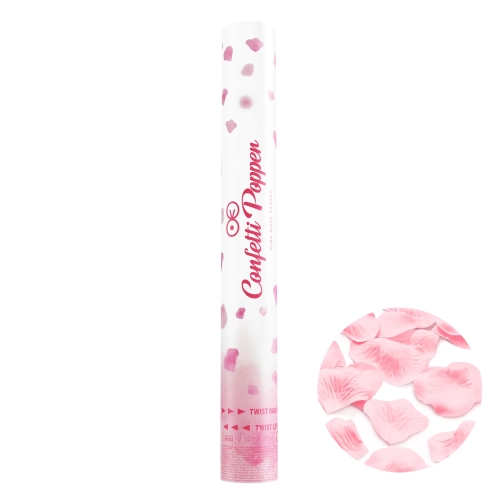 Confetti cu efect de tragere – petale roz, 40 cm