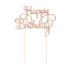Topper pentru tort „Happy Birthday” – sclipitor, rose gold