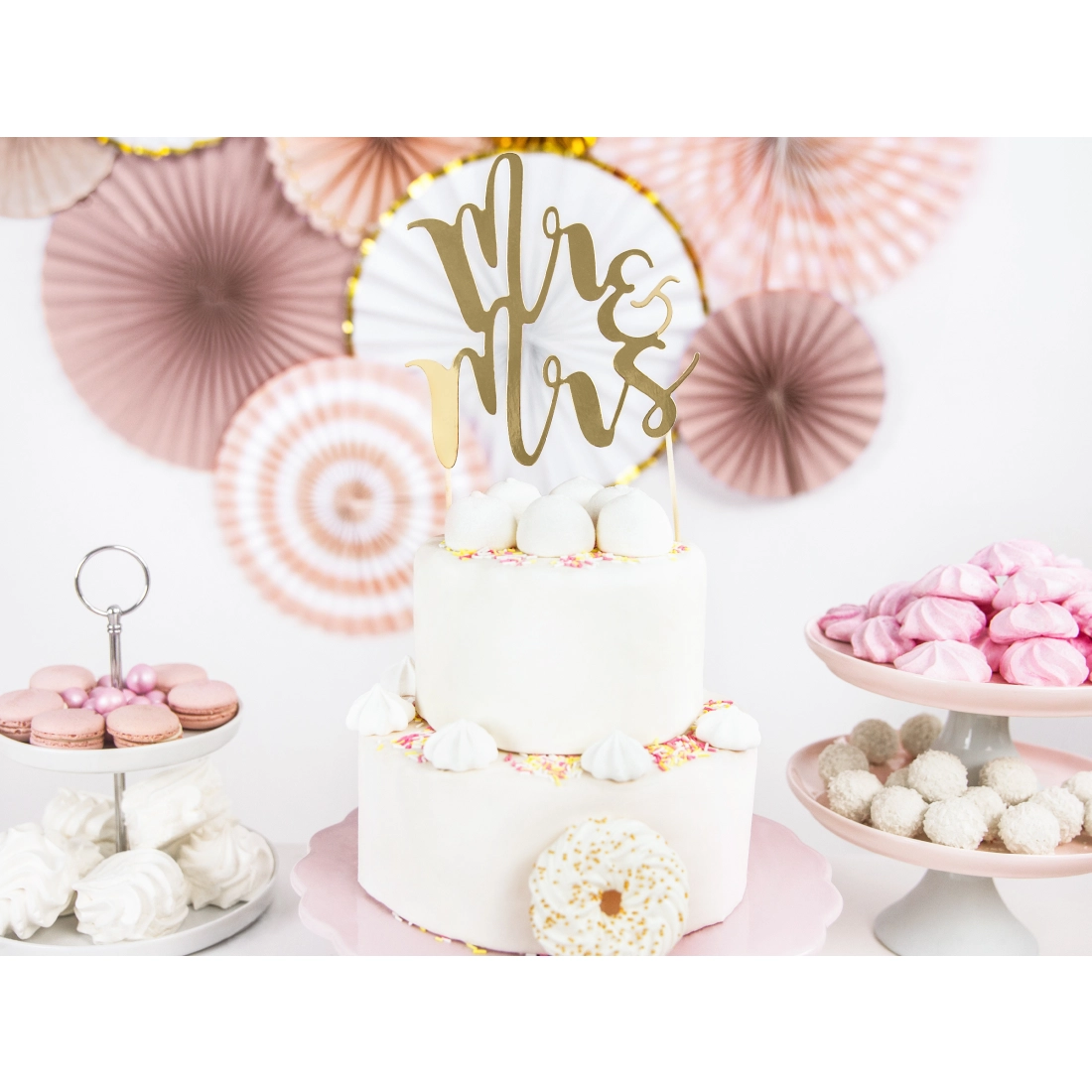 Decorațiune pentru tort Mr & Mrs – 25,5 cm