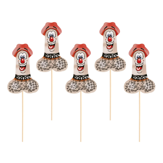 Zabodni okraski za dekliščino v obliki penisa – 6 kosov