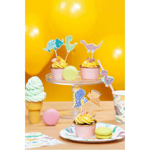 Torta- és muffin beszúrók – Dinoszaurusz, 6 db Torta- és muffin beszúrók – Dinoszaurusz, 6 db