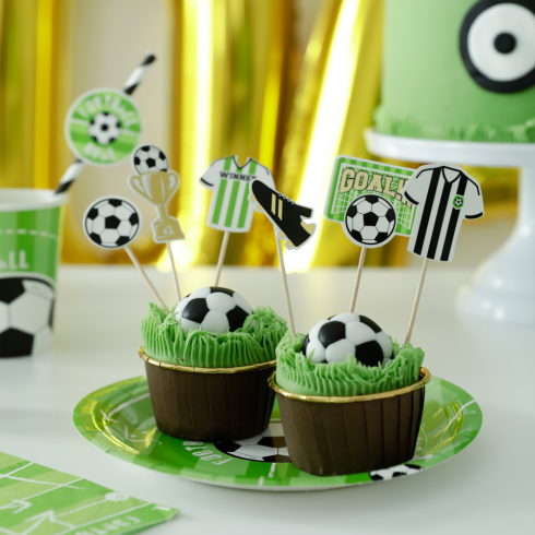 Torta- és muffin díszítő beszúrók Futball, 6 db Torta- és muffin díszítő beszúrók Futball, 6 db