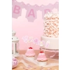 Tortadísz beszúrók Baby Shower rózsaszín elefánt, 5 db